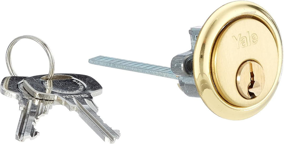 Yale P-85-DMG-PB-40 Deadlocking Nightlatch, Riegelschloss, Dunkles Metallic-Finish/Messing-Zylinder,