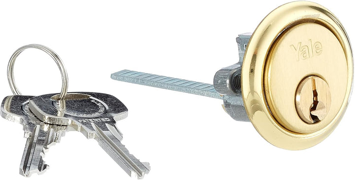 Yale P-85-DMG-PB-40 Deadlocking Nightlatch, Riegelschloss, Dunkles Metallic-Finish/Messing-Zylinder,