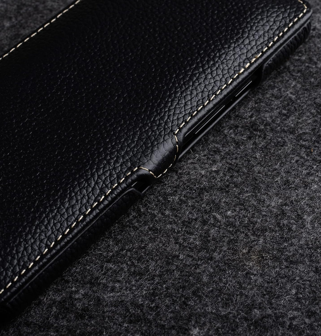 STILGUT Book Case kompatibel mit Google Pixel 6 Pro Hülle aus Leder mit Clip-Verschluss, Lederhülle,