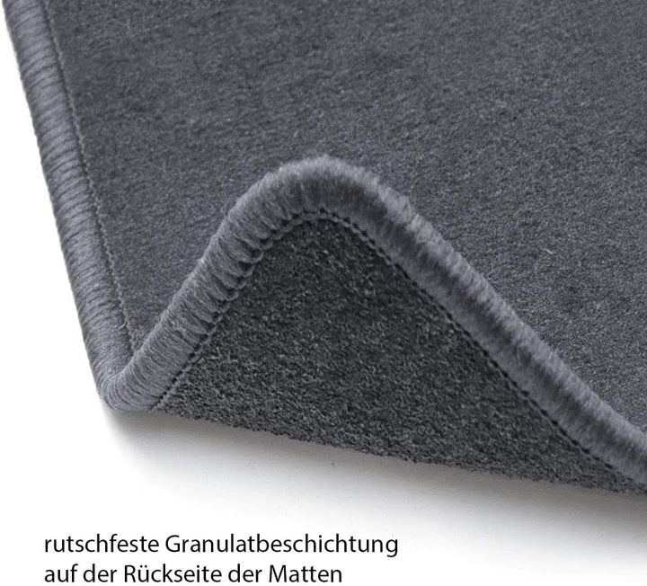 Bär-AfC Auto Fussmatten Royal passend für Renault Twingo Typ 2 2007-2014, Autoteppiche Velours Grau,