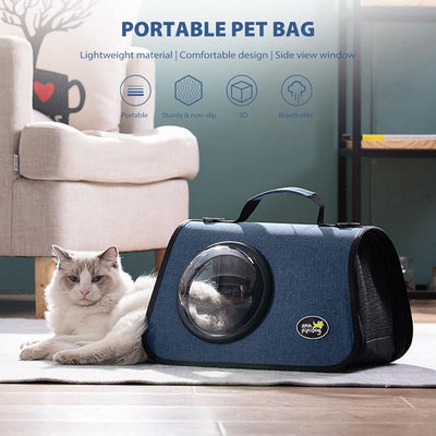 PETCUTE Transportbox Katze,Atmungsaktive Transporttasche für Katze Hund,Hundetragetasche mit Verstel