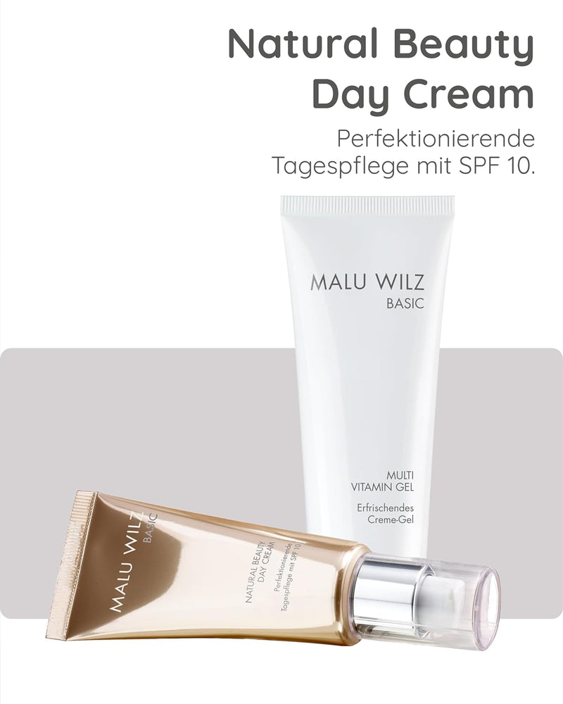 Malu Wilz Natural Beauty Day Cream 40ml I Erfrischende Skincare Gesichtspflege-Creme mit Glycerin &