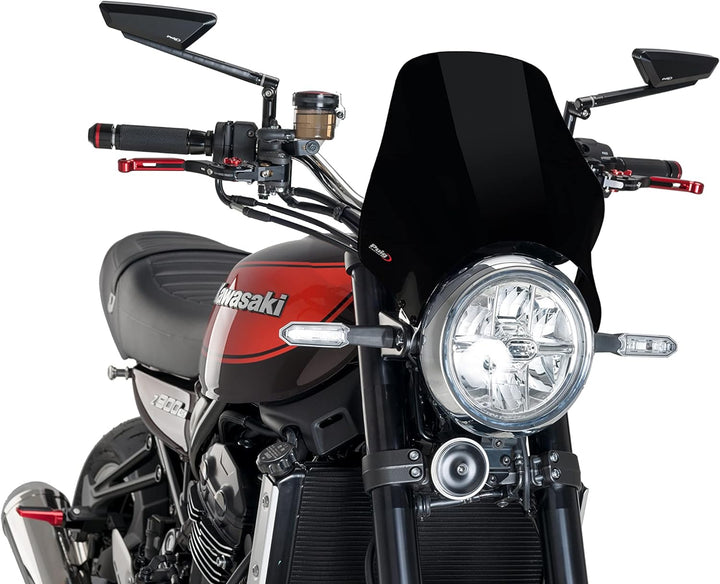 Puig 0869N Windschutzscheibe Naked Schwarz, Schwarz