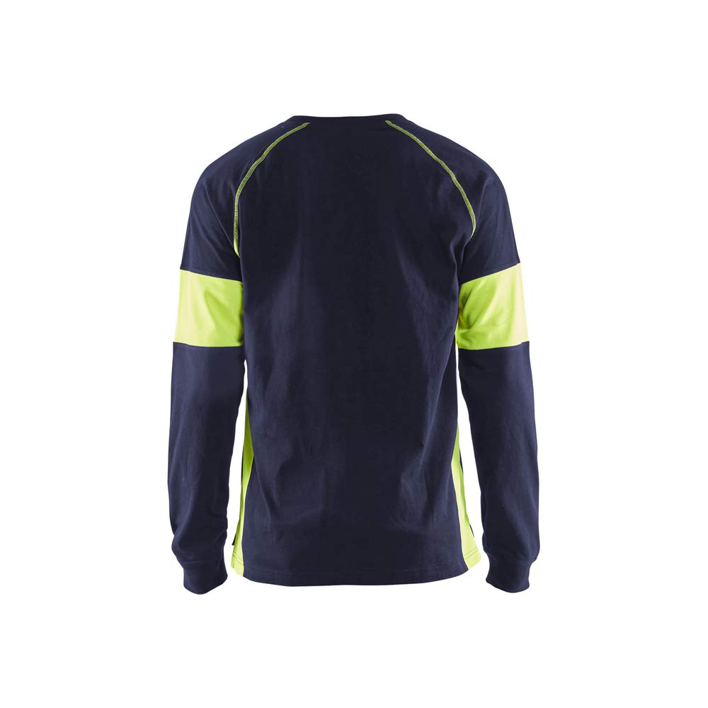Blaklader 352010308833XXXL Langarm T-Shirt, Marineblau/Gelb, Grösse XXXL XXXL Marineblau/Gelb, XXXL