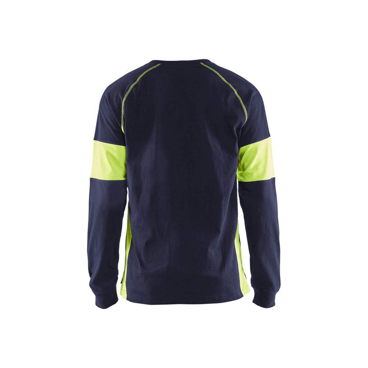Blaklader 352010308833XXXL Langarm T-Shirt, Marineblau/Gelb, Grösse XXXL XXXL Marineblau/Gelb, XXXL