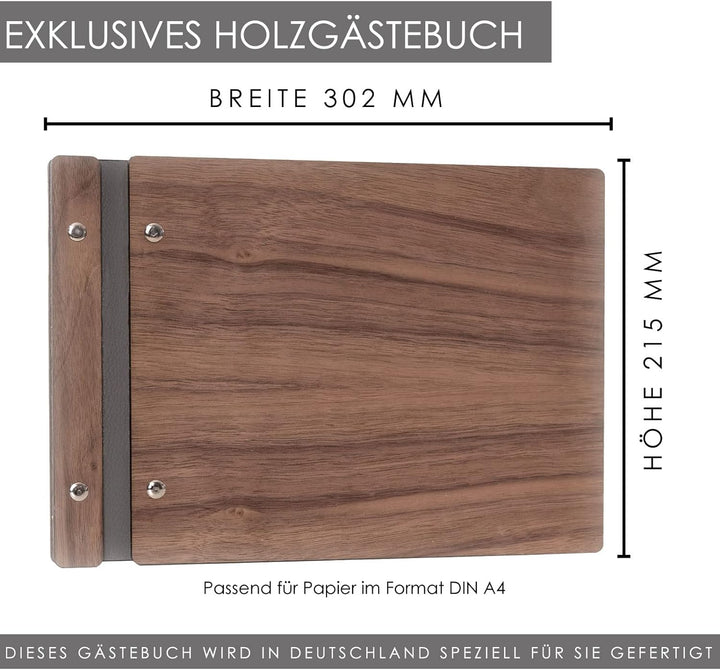 Hochzeitideal – Personalisierbares Gästebuch Hochzeit Benita E507 mit 40 Seiten I Hochzeit Gästebuch