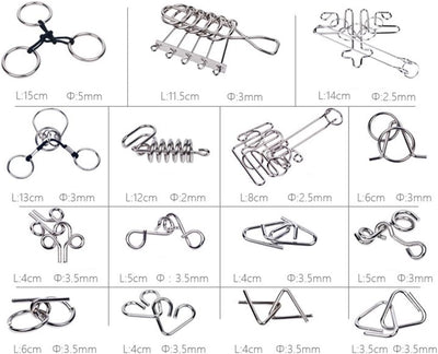 Gracelaza 30 Stück Entwirrung Puzzles Geduldspiele Set - Knobelspiele Kit - Magisches Spielzeug - De