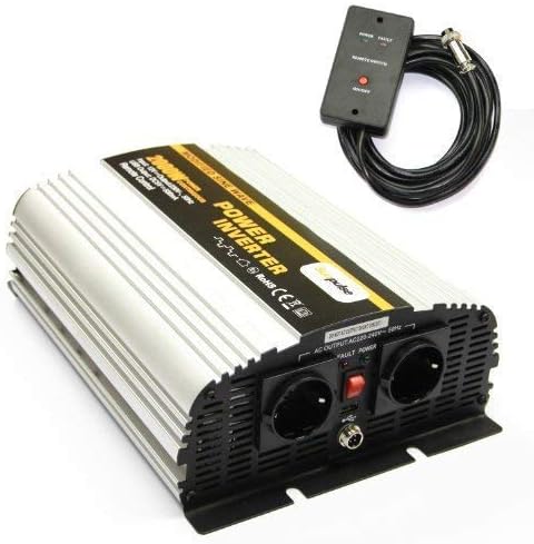 Spannungswandler NS 12V 2000 Watt Inverter Wechselrichter incl. 4,5 m Fernbedienung