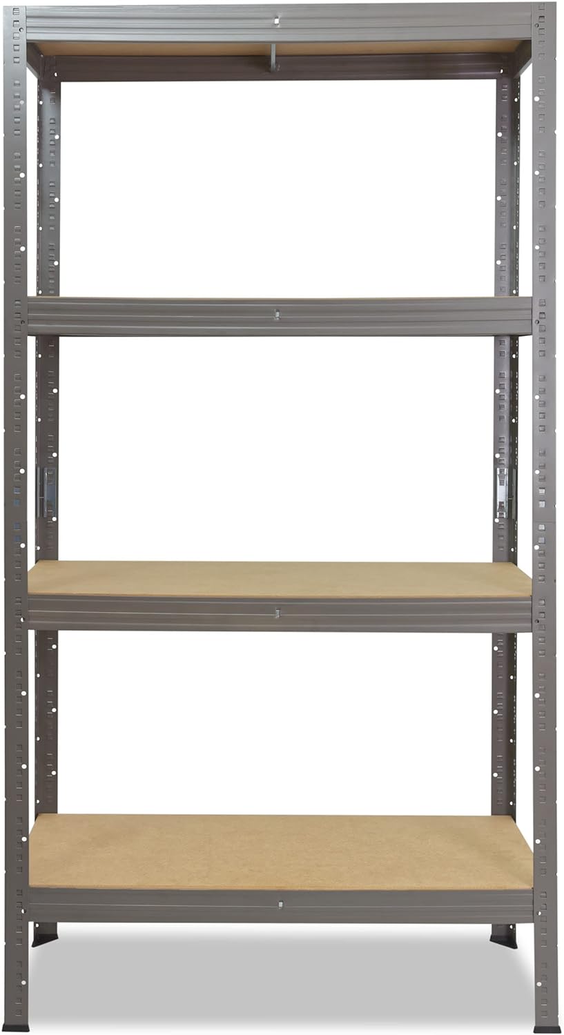 shelfplaza® 180x40x60cm Profi Schwerlastregal grau/Metallregal mit 4 Böden à 200kg Tragkraft/Kellerr