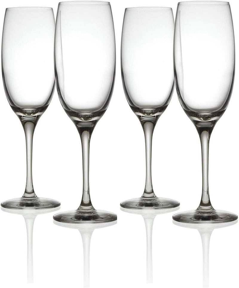 Alessi SG119/9S4 Mami XL Sektflöten-Set, kristallines Glas, Einheitsgrösse, transparent, 4 Stück