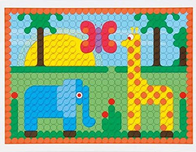 PlayMais EDULINE Mosaic Bastel-Set für Kinder ab 3 Jahren | Motorik-Spielzeug mit 12.000 50 Seiten V