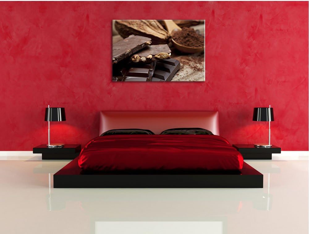 Pixxprint Leckere Schokolade, Format: 100x70 auf Leinwand 1 Stück (1er Pack), 1 Stück (1er Pack)