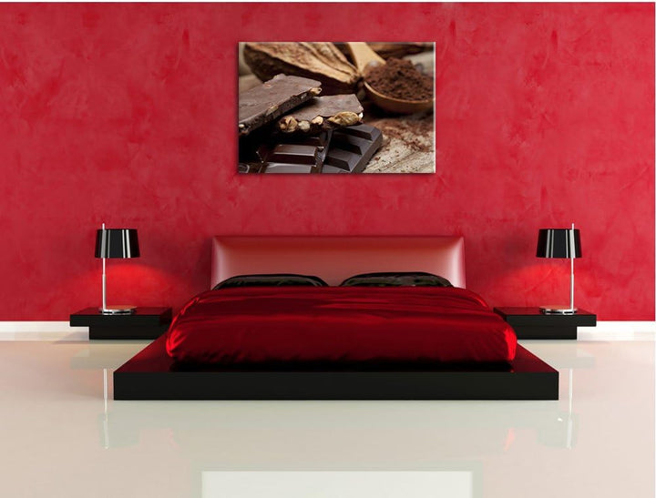 Pixxprint Leckere Schokolade, Format: 100x70 auf Leinwand 1 Stück (1er Pack), 1 Stück (1er Pack)