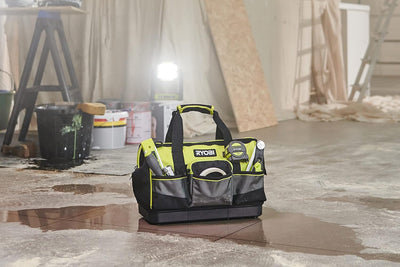 RYOBI Handwerkertasche mit Schultergurt Grösse S RSSSTB1 (6 x Innentaschen, 3 x offene Taschen auf d
