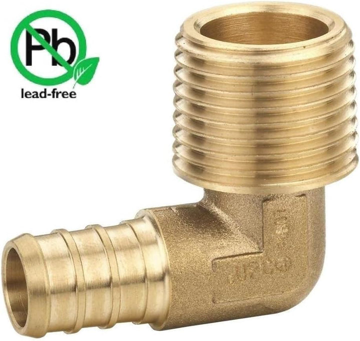 1/2 x 3/4 PEX Male Threaded NPT Elbow 90 Fitting 50 in Pack 0.6, 0.6
