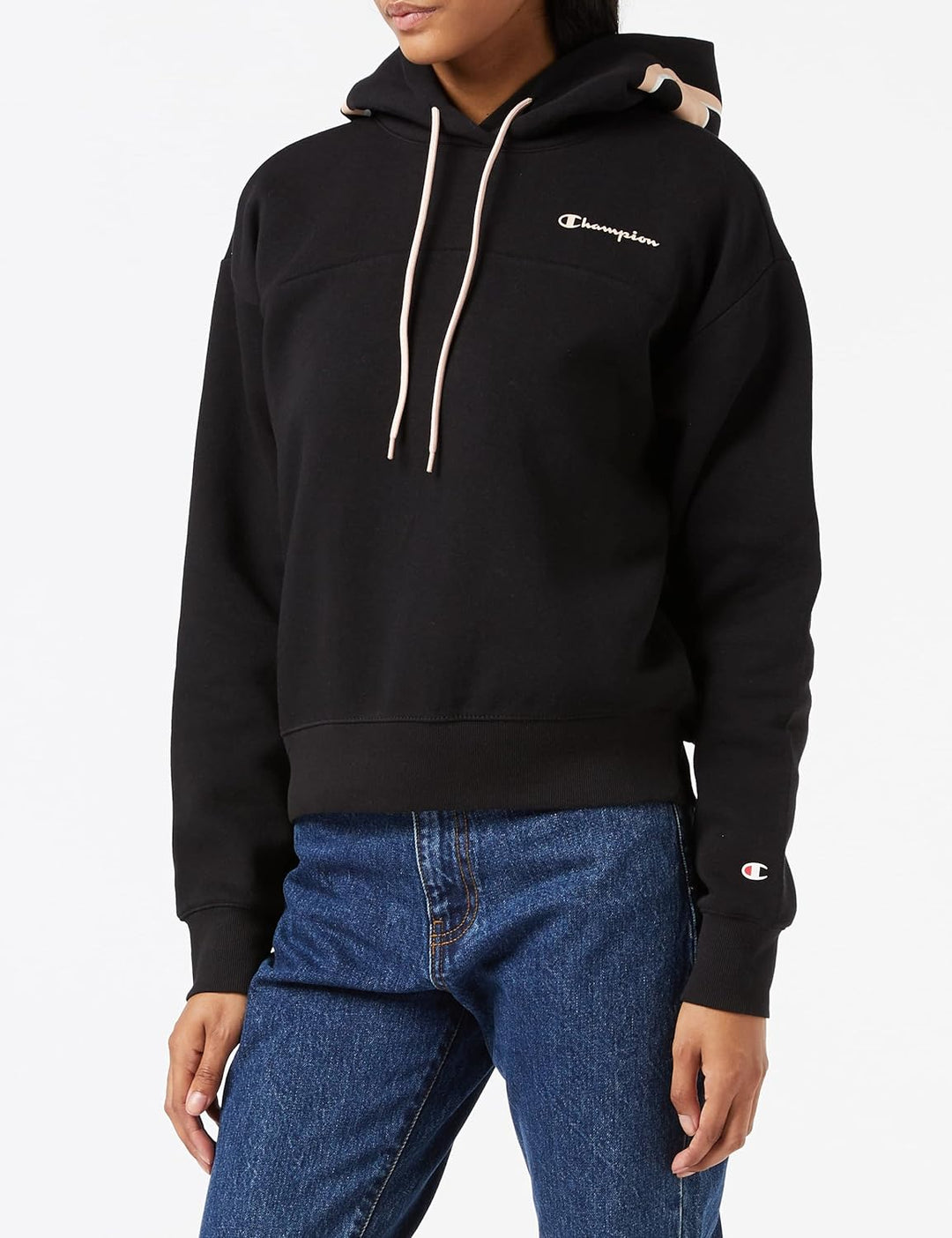 Champion Damen Champion Addicted Kapuzenpullover, Schwarz, M