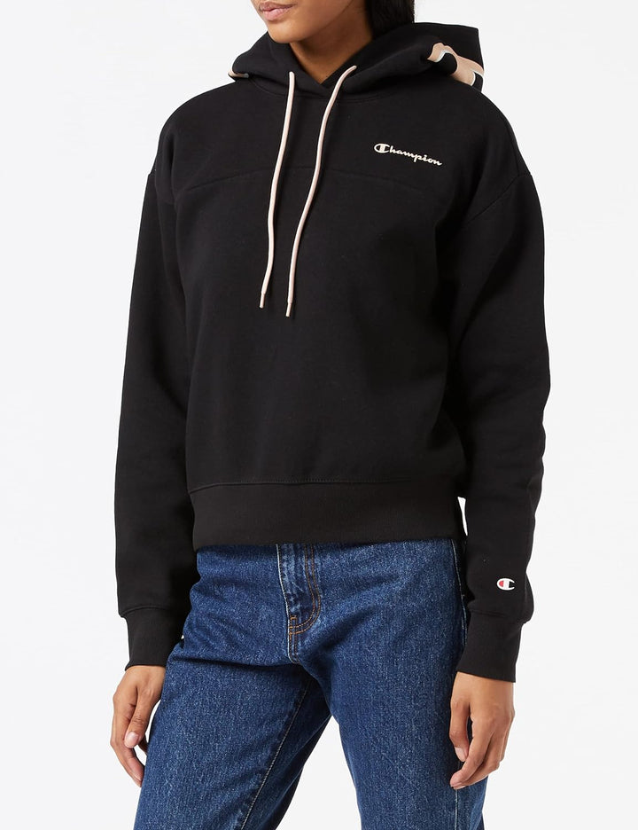 Champion Damen Champion Addicted Kapuzenpullover, Schwarz, M