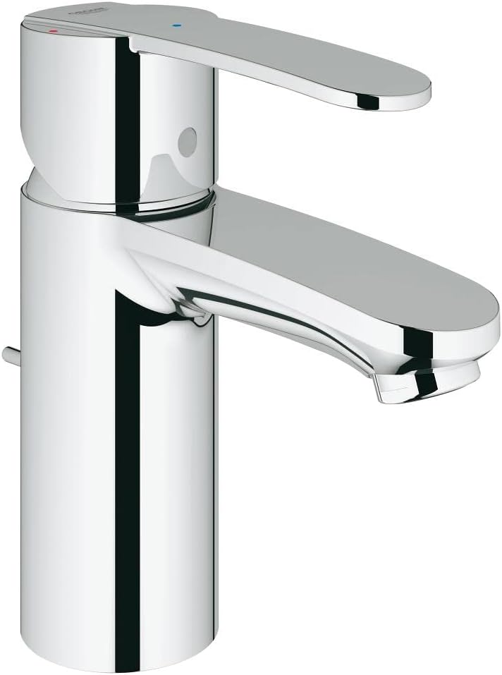 GROHE Wave Cosmopolitan - Einhand-Waschtischarmatur (energiesparend, Einlochmontage, S-Size), chrom,