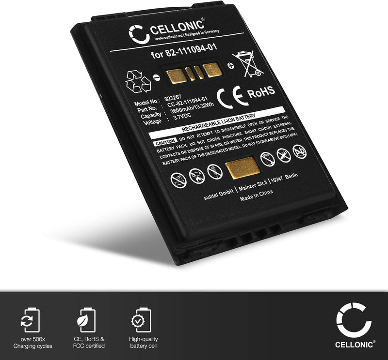 CELLONIC® 3.6V - 3.7V Ersatzakku für Motorola Symbol/Zebra MC65, MC55, MC67, MC55, MC5590 Barcode Sc