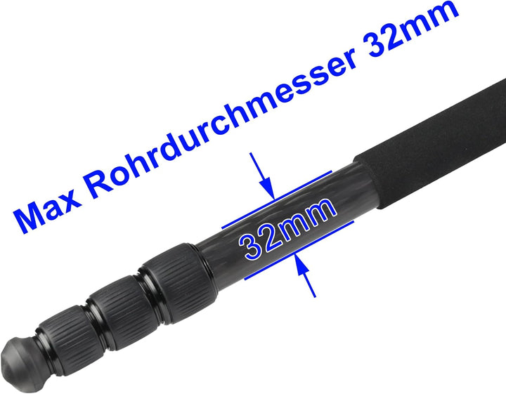 TINKTEEK Pyramid Carbon Kamera Stativ mit Panorama Kugelkopf ohne Mittelsäule 147cm 2kg Tragkraft 20