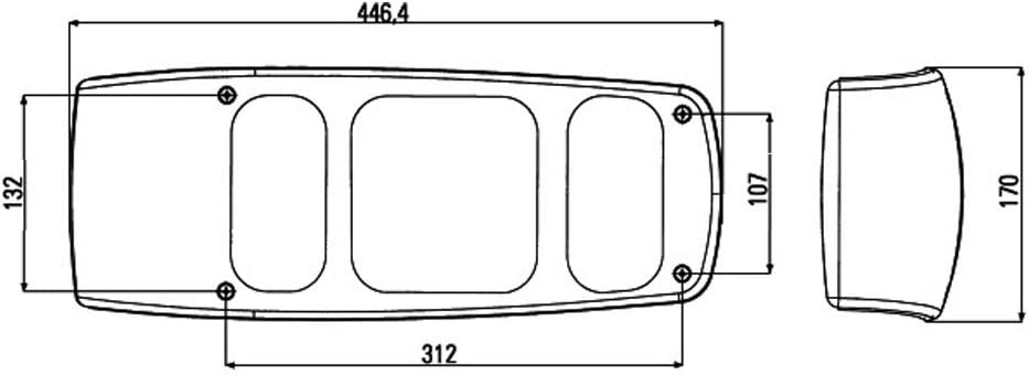 HELLA 2VA 007 502-117 Heckleuchte - Caraluna I - 12V - Einbau - links
