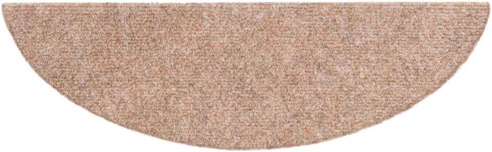 homiuse 15 STK. Selbstklebende Treppenmatten Nadelvlies 56x17x3 cm Braun Treppenstufen Matten Modern