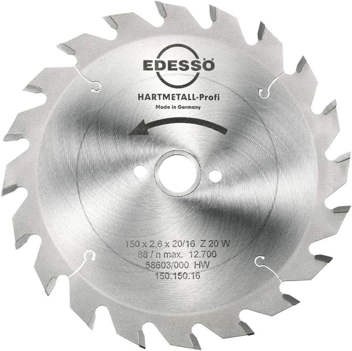 Edessö 150 150 16 Kreissägeblatt "Profi" 150x2,6x16mm Z20 aus HW