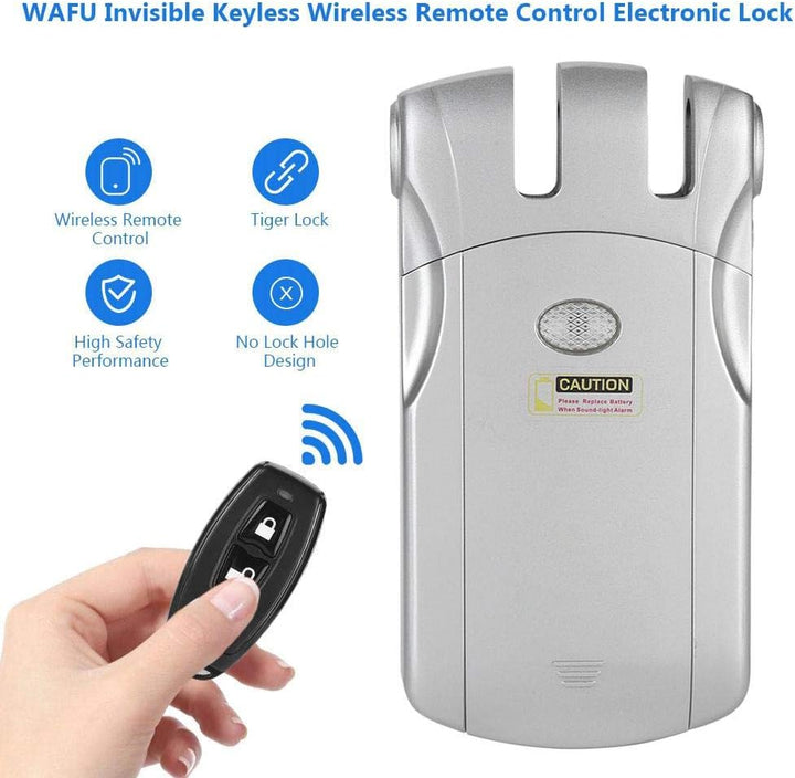 MAGT Wafu Lock Elektronisches Haustürschloss, Wireless Security Unsichtbares schlüsselloses Türschlo