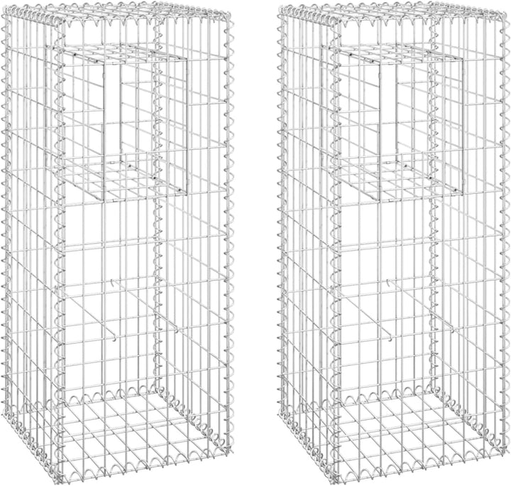 Tidyard 2 STK. Gabionensäule Gabionen Gabione Säule Säulen Steingabionen Steinkorb Drahtkorb Gabione
