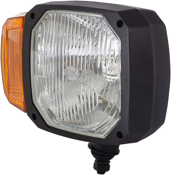 HELLA - Halogen-Hauptscheinwerfer - 12V - Einbau - Lichtscheibenfarbe: gelb - Stecker: DEUTSCH Steck