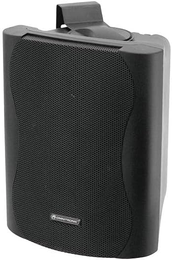 OMNITRONIC C-40 schwarz 2X | Passives 2-Wege-Lautsprecherpaar mit Halterung, 4"-Tieftöner und 35 W R