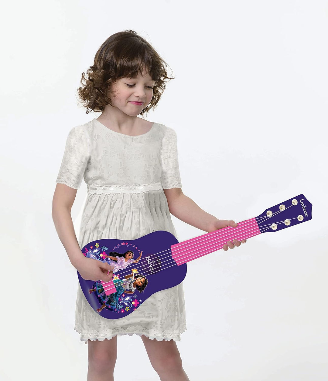 Lexibook Encanto, Meine erste Gitarre, 6 Nylonsaiten, 53 cm, für Kinder, inklusive Anleitung, Lila /