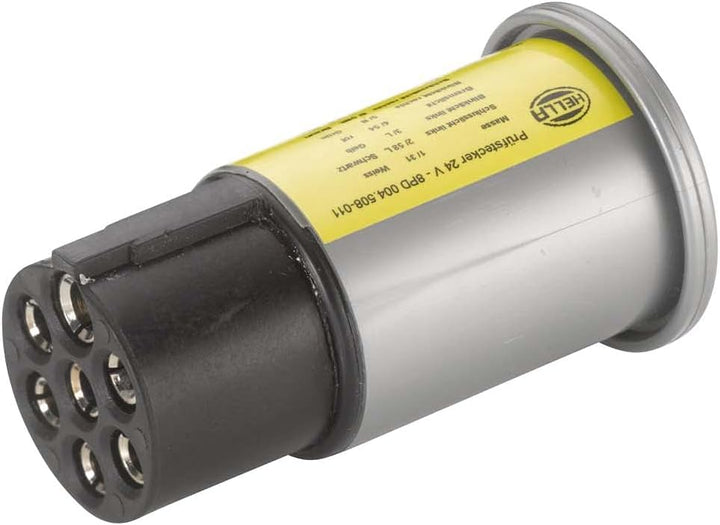 HELLA - Prüfgerät, Anhängersteckdose - 24V - 8PD 004 508-011 für den Einbau mit Deckel, für den Einb