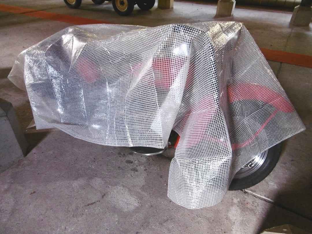 EXCOLO Gitterfolie 25m x 3,0m = 75m² transparent weiss Abdeckung Plane als Windschutz Sichtschutz We