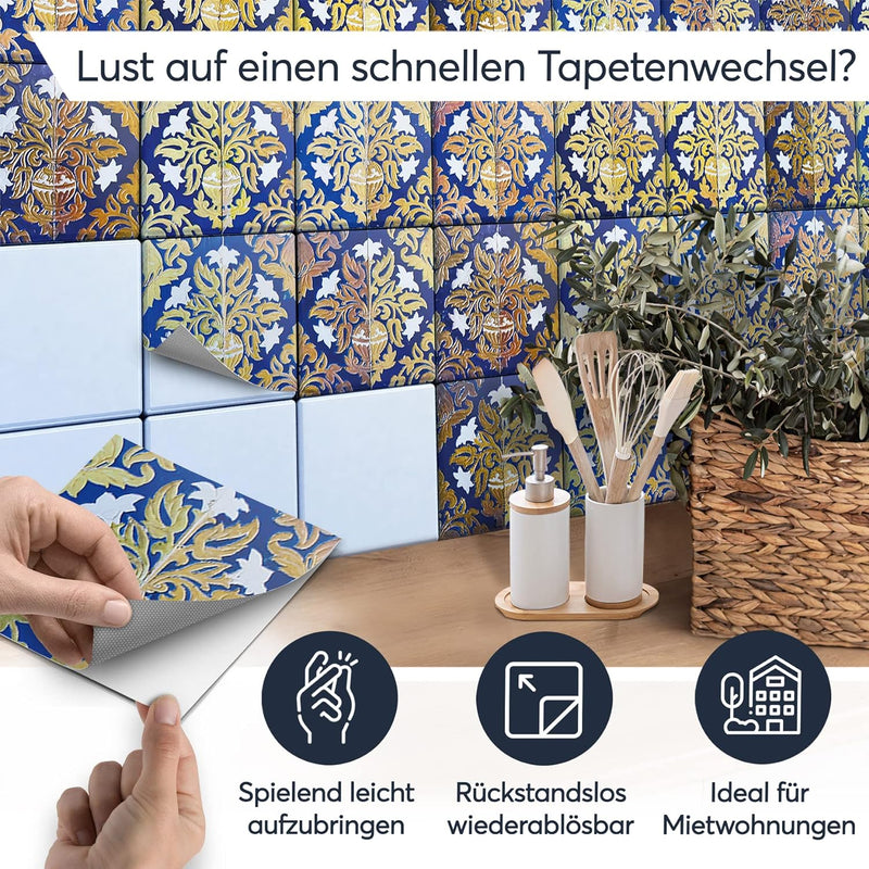 Fliesen überkleben - CREATISTO Klebefliesen Fliesenfolie I Klebefolie Fliesen Folie selbstklebend -