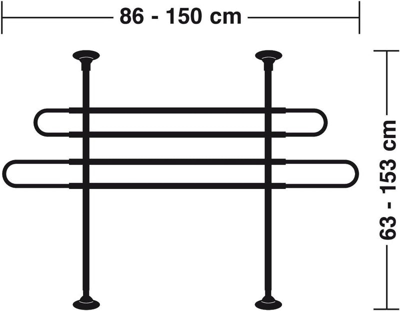 Lampa 40929 Hundeschutzgitter - Trenngitter - Hundegitter für den Kofferraum Höhe 63-110 cm schwarz