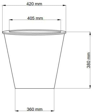eastwest pflanzkübel Runder Pflanzeinsatz Ø42x H38cm aus Kunststoff für Fiberglaskübel, mit Bewässer