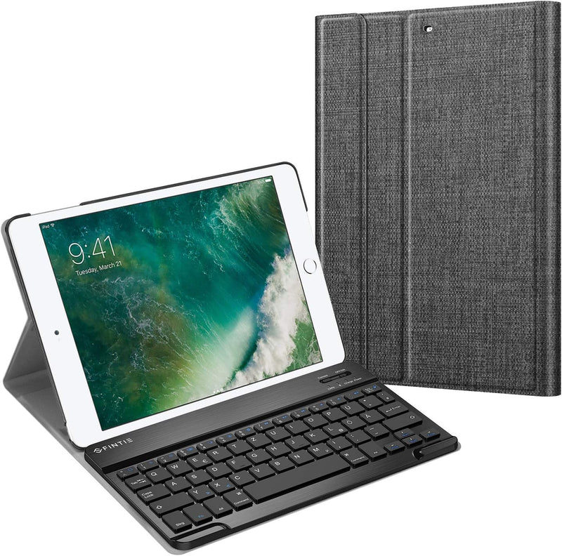 Fintie Tastatur Hülle für iPad 9.7 Zoll 2018 2017 / iPad Air 2 / iPad Air - Ultradünn Schutzhülle Ke