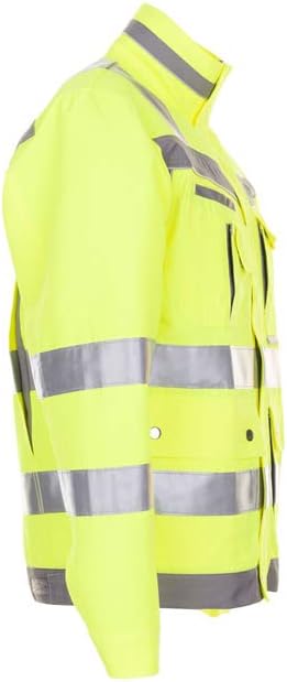 Planam 5601 Plaline Blouson für hohe Sichtbarkeit - Farbe: Gelb/Zink - Grösse: 42 42 Gelb/Zink, 42 G