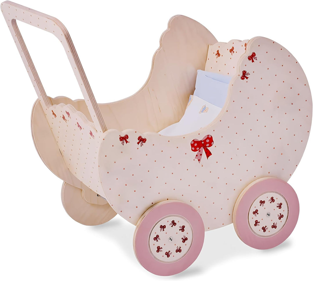 Dida - Der Puppenwagen Aus Holz Dekoration Natur ist EIN Holzpuppenwagen Zum Schieben Der Puppen Der