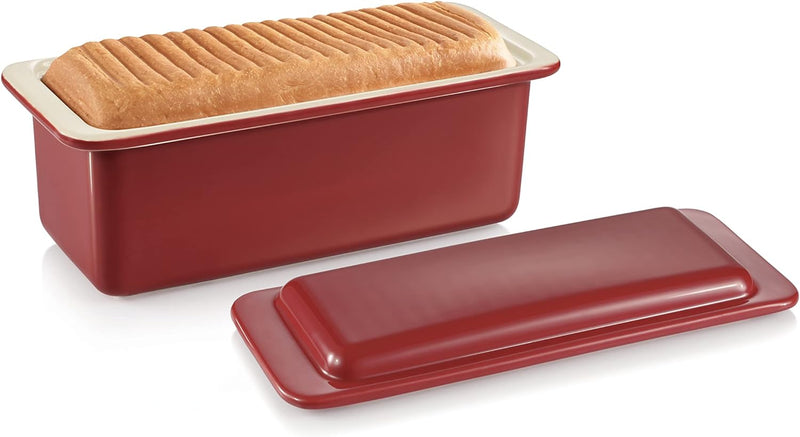 Tescoma para PAN DE MOLDE Ceramica Delicia, Keramik, Red, 27 cm Brot im Kasten, Brot im Kasten