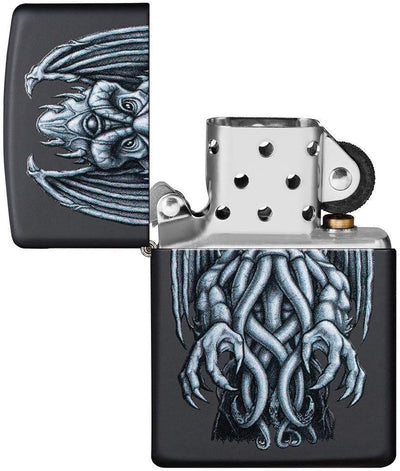 Zippo Unisex-Erwachsene Winged Monster Feuerzeug, Schwarz Matt Flügelmonster, Einheitsgrösse, Schwar