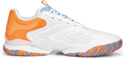 PUMA Unisex Solarattack RCT Tennisschuh 40 EU Puma White Ultra Orange Team Light Blue, 40 EU Puma Wh