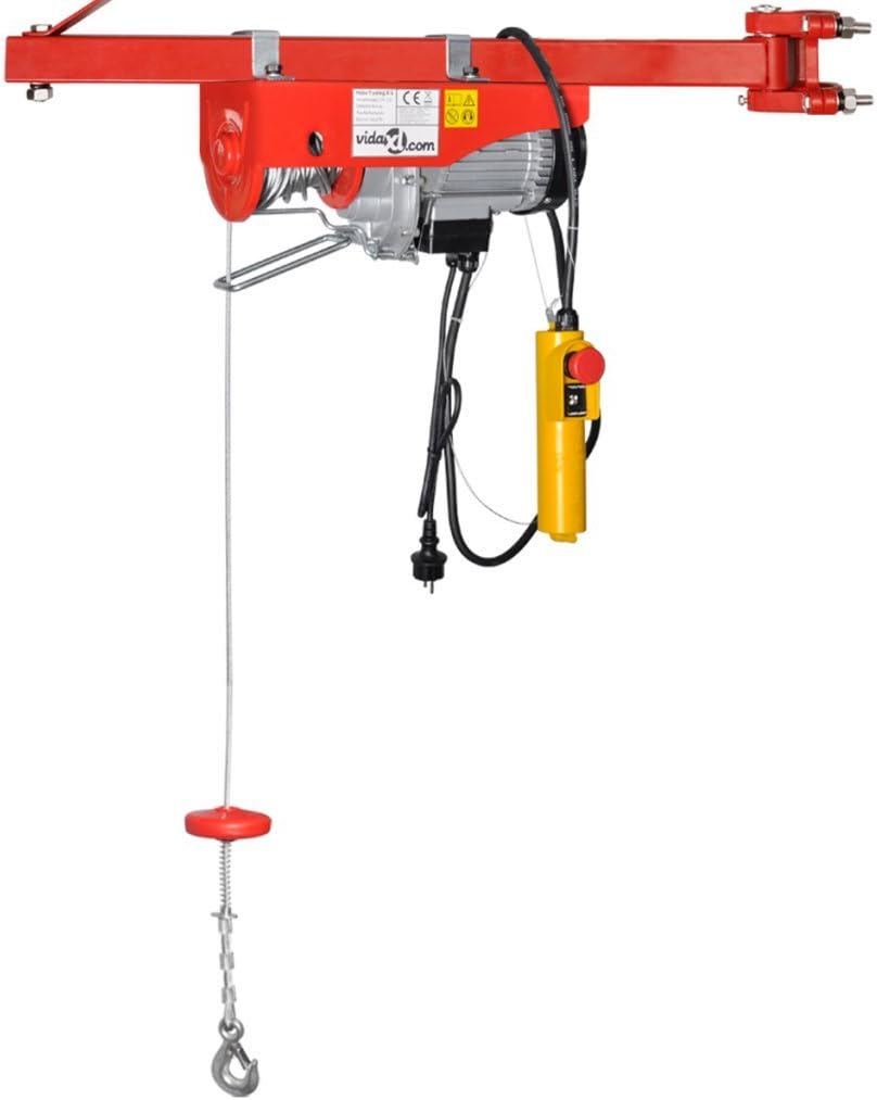 Festnight Elektrische Hebezug Seilhebezug Seilzug Tragkraft 400/800kg Elektro-Hebezug Einzelkabel 12