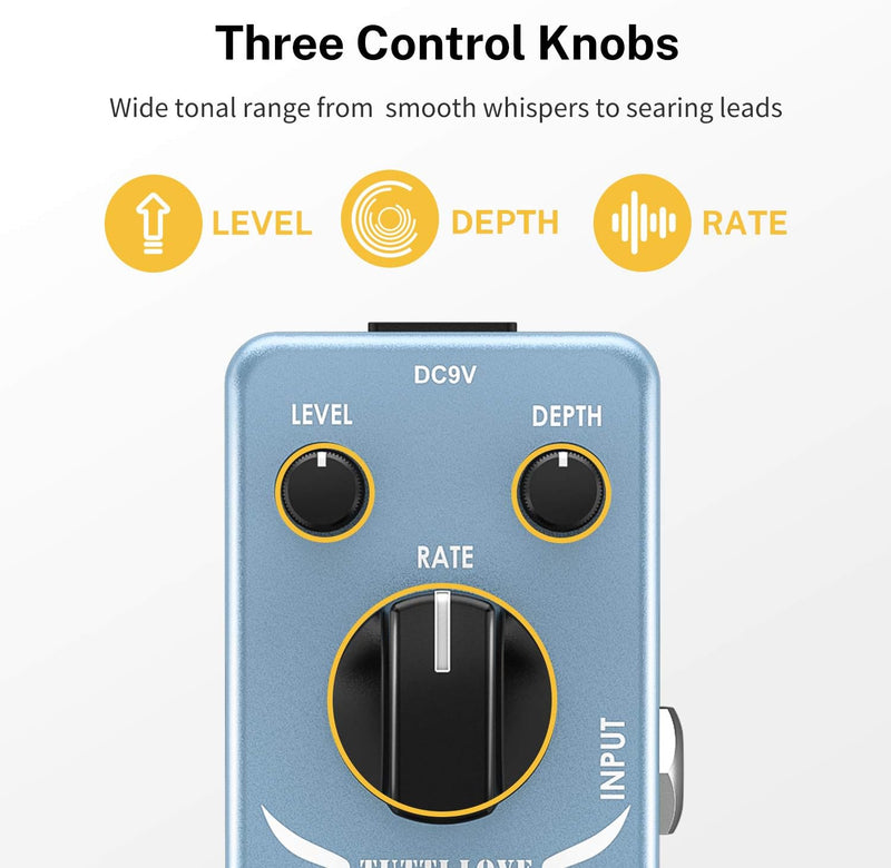 Donner Chorus Pedal, Tutti Love Analoges Chorus Gitarrenpedal für E-Gitarre und Bass True Bypass, ch