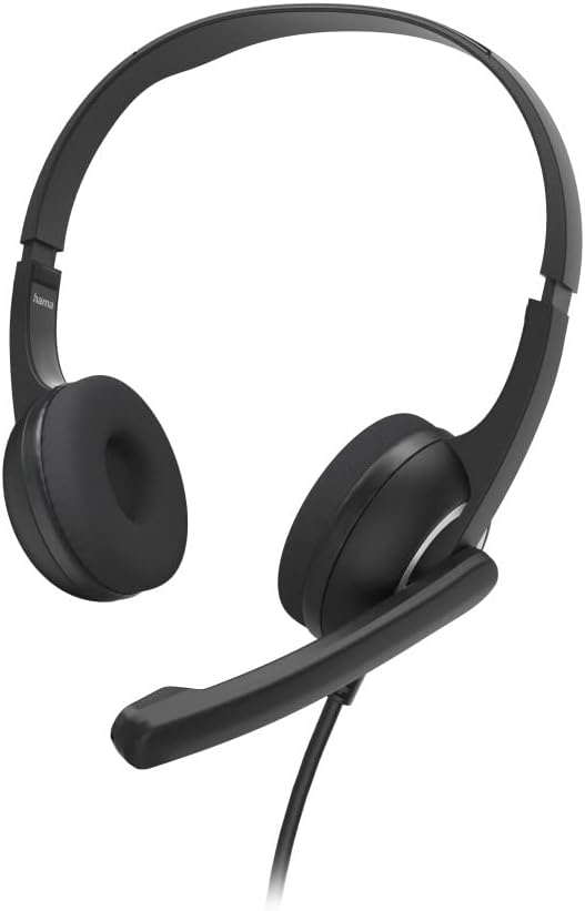 Hama Headset mit Mikrofon (kabelgebundene Kopfhörer USB A Anschluss, Aux, Stereo Headphones mit Kabe