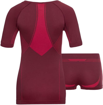 Odlo Damen Set Fundamentals Performance Light Baselayer Set XL Raspberry Fudge - Paradise Pink, XL R