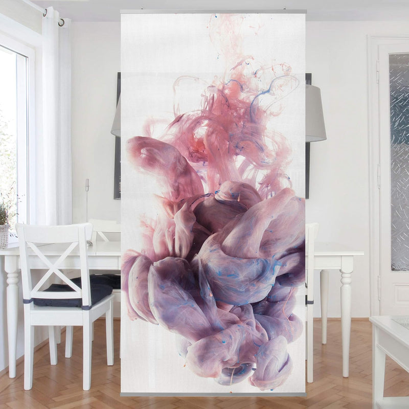 Bilderwelten Raumteiler Abstrakte flüssige Farbverläufe 250x120cm mit transparenter Halterung inkl.