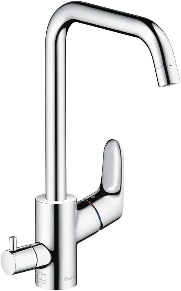 hansgrohe Focus Küchenarmatur (Wasserhahn Küche mit Geräteabstellventil, 110°, 150°, 360° schwenkbar