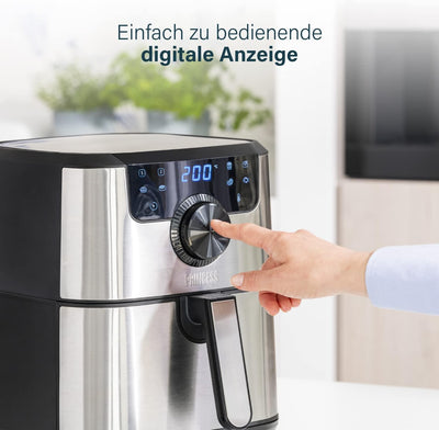 Princess Smart Heissluftfritteuse mit 4,5 Liter, Digitales Display, App-bedienbar (iOS und Android),